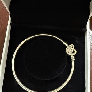 Pandora Gold Heart Charm Bracelet